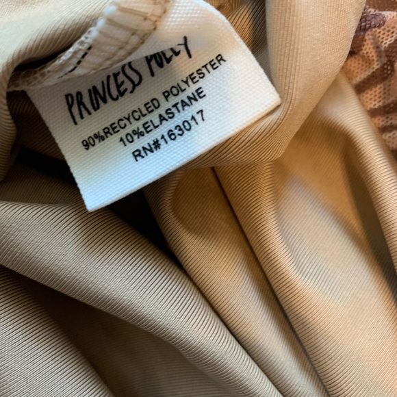 BENNIE MINI DRESS BROWN SWIRL Princess Polly Size 2 - Picture 5 of 6